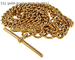 An 18ct gold Albert chain