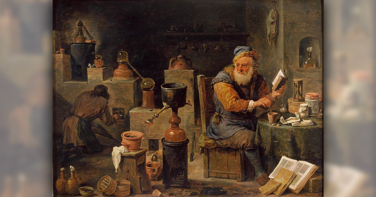David Teniers the younger (1610 – 1690). L'alchimiste