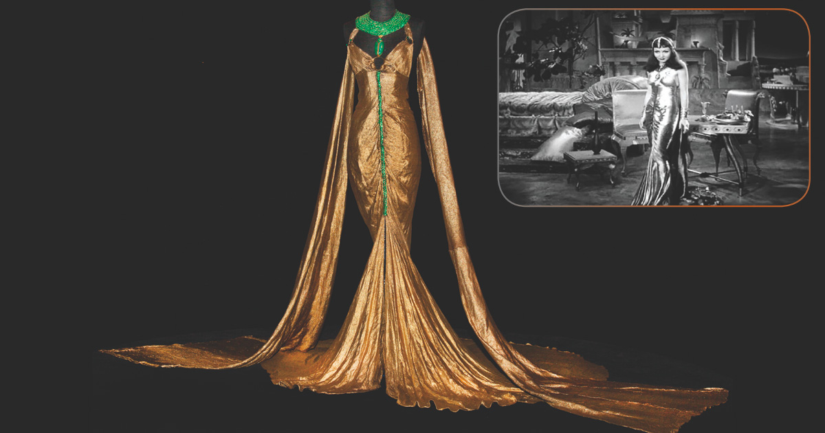 Gold lamé dress