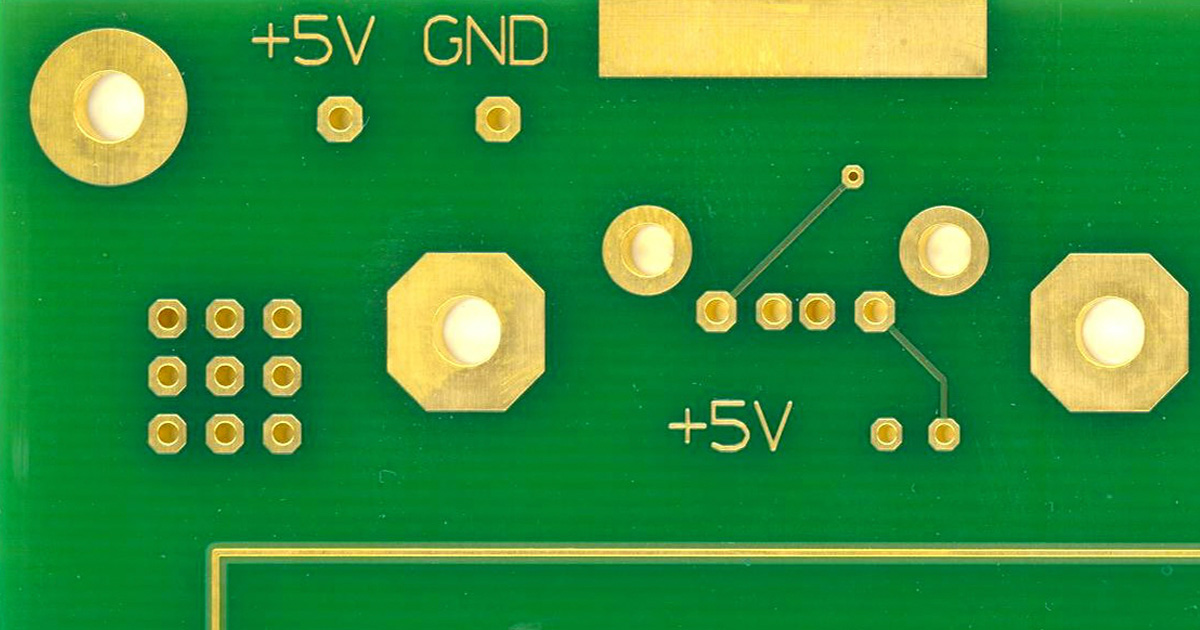 Gold plated circuit board