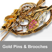 Gold Pins & Brooches